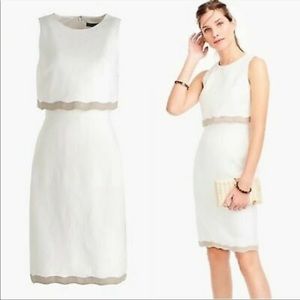 J CREW | White Going-Places Linen Dress